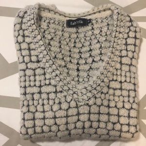 Fab’rik Cream Black Knitted Sweater